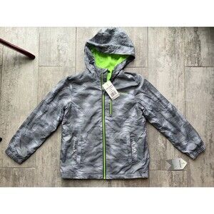 $120 Free Country Windshear Jacket Charcoal NEW Water & Wind Resistant M 10-12